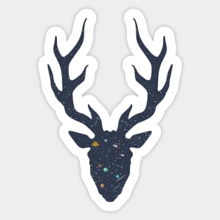 deer universe landscape Sticker